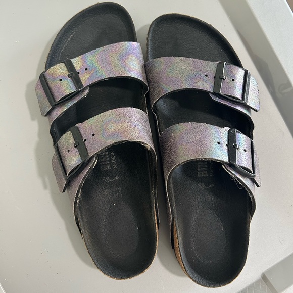 Iridescent Birkenstock Double Strap Sandals - Picture 1 of 3